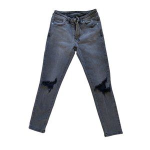 KSUBI Dark Grey Distressed Denim Jeans (RETAIL $240)